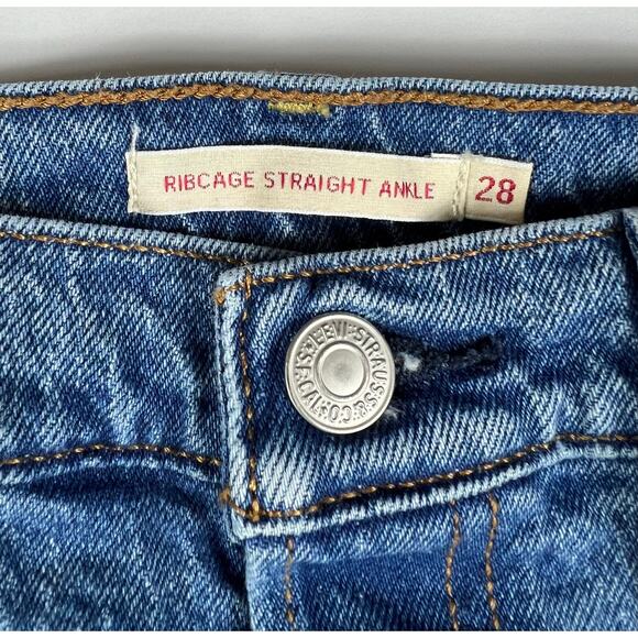 Levi's Ribcage Straight Ankle High Waist Jeans size 28 x 27 - Picture 3 of 11